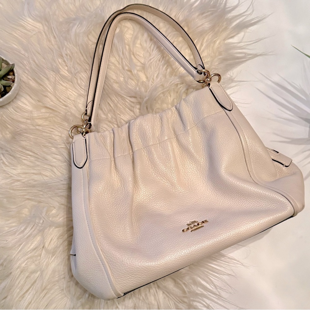 Coach Leather Shoulder Bag - Off White